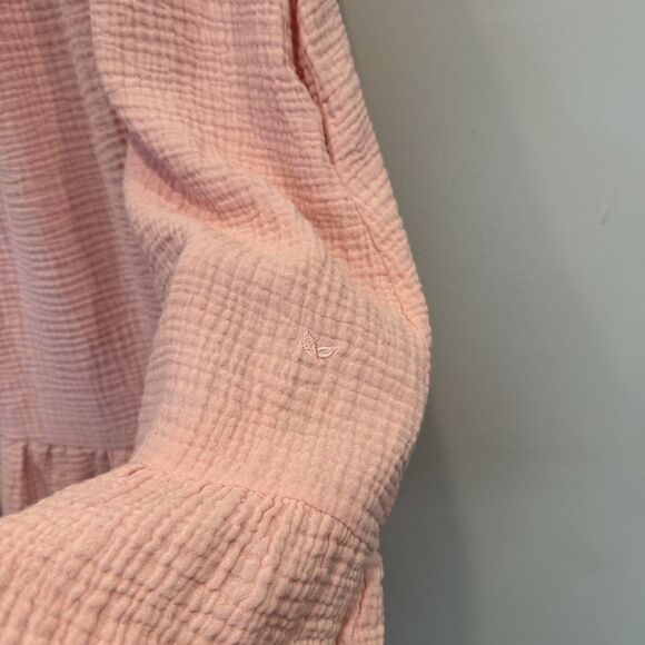 Petite Plume Celeste Nightdress 100% Cotton Pink Tiered Sleeveless Women Small - Picture 5 of 11